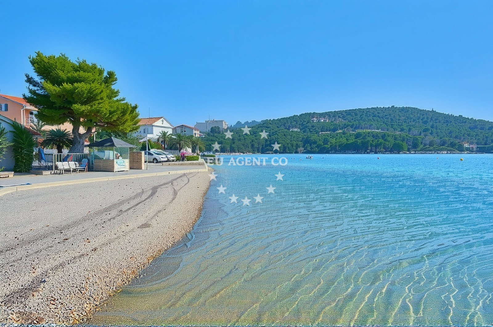 Beach facilities and surroundings at Starine, Pirovac Beach in Starine