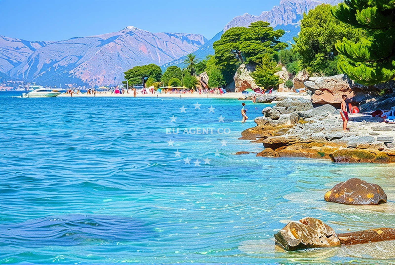 Sea and coastal view of Stažica, Baška Voda Beach in Stažica