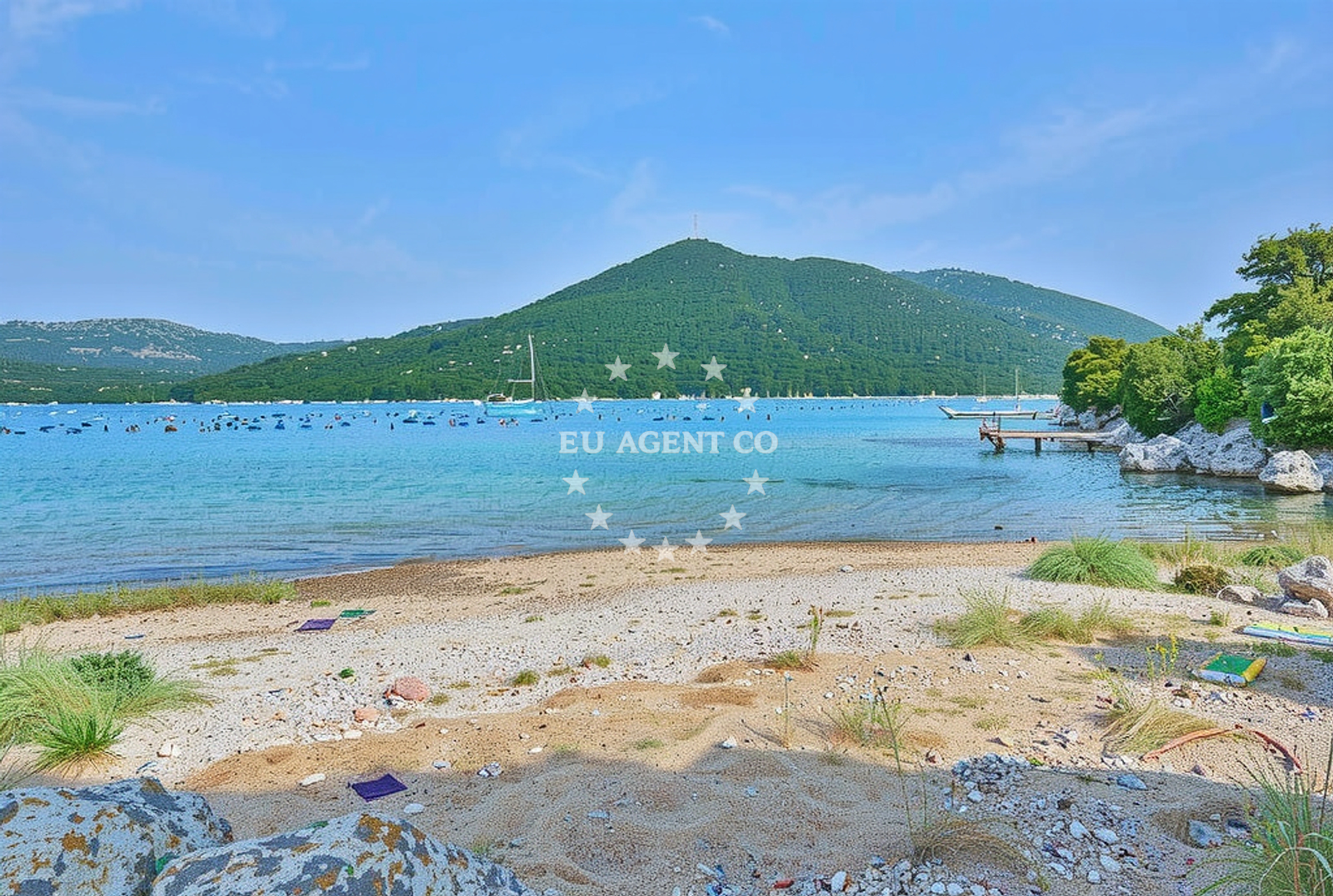Sea and coastal view of Štedrica: beaches and coves in Štedrica