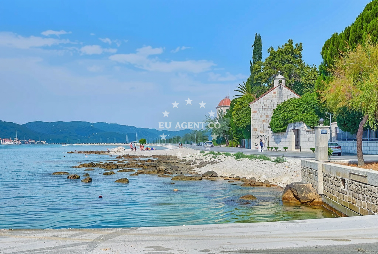 Shoreline and swimming area at Stepinac, Orebić Beach in Stepinac