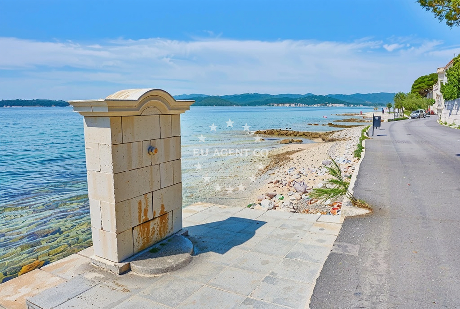 Sea and coastal view of Stepinac, Orebić Beach in Stepinac