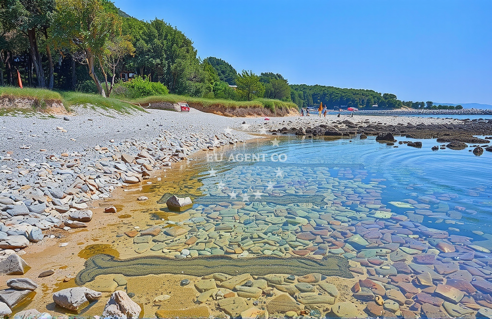 Sea and coastal view of Šterna, Šišan Beach in Šterna
