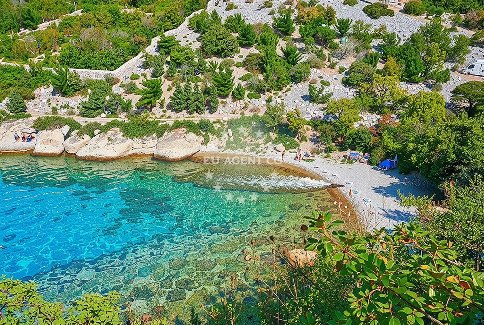 Shoreline and swimming area at Stinica: beaches and coves (13) in Stinica