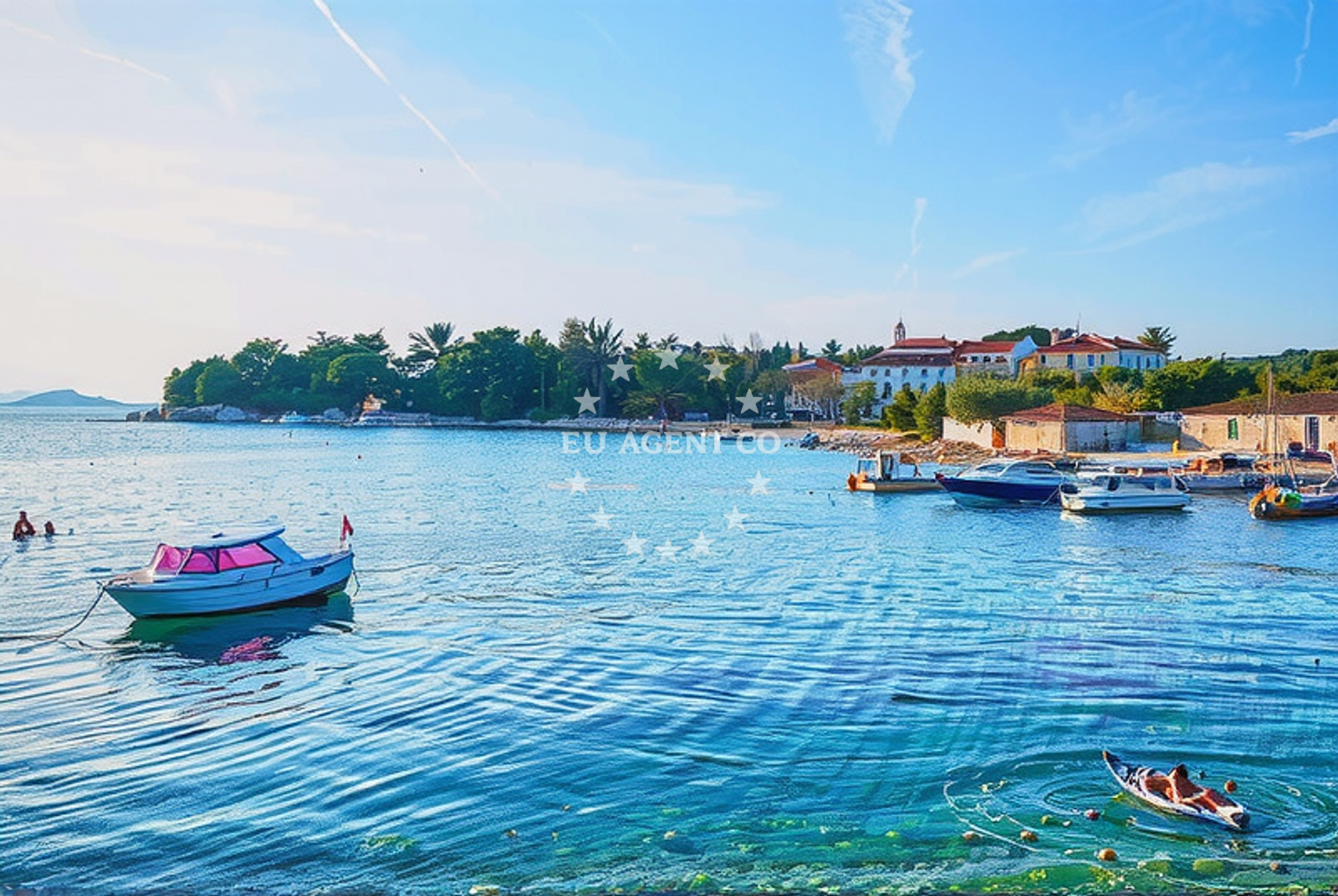 Shoreline and swimming area at Stinica, Pirovac Beach in Stinica