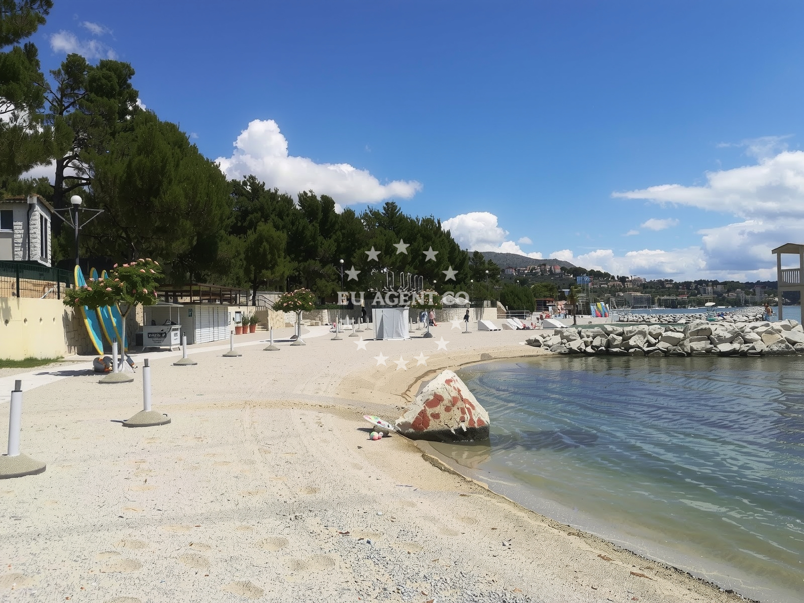 Shoreline and swimming area at Stobrec beach in Svetog Lovre 57B, Split