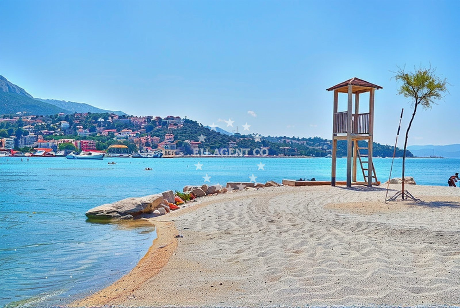 Shoreline and swimming area at Stobreč: beaches and coves (3) in Stobreč
