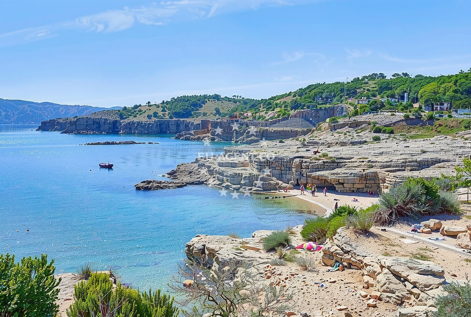 Overview of Stolac 3, Lopar (Rab) Beach in Stolac 3