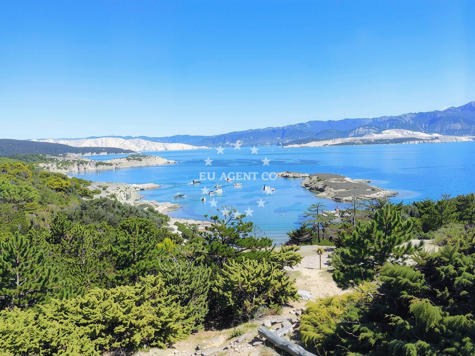 Sea and coastal view of Stolac beach in Lopar 567, Lopar