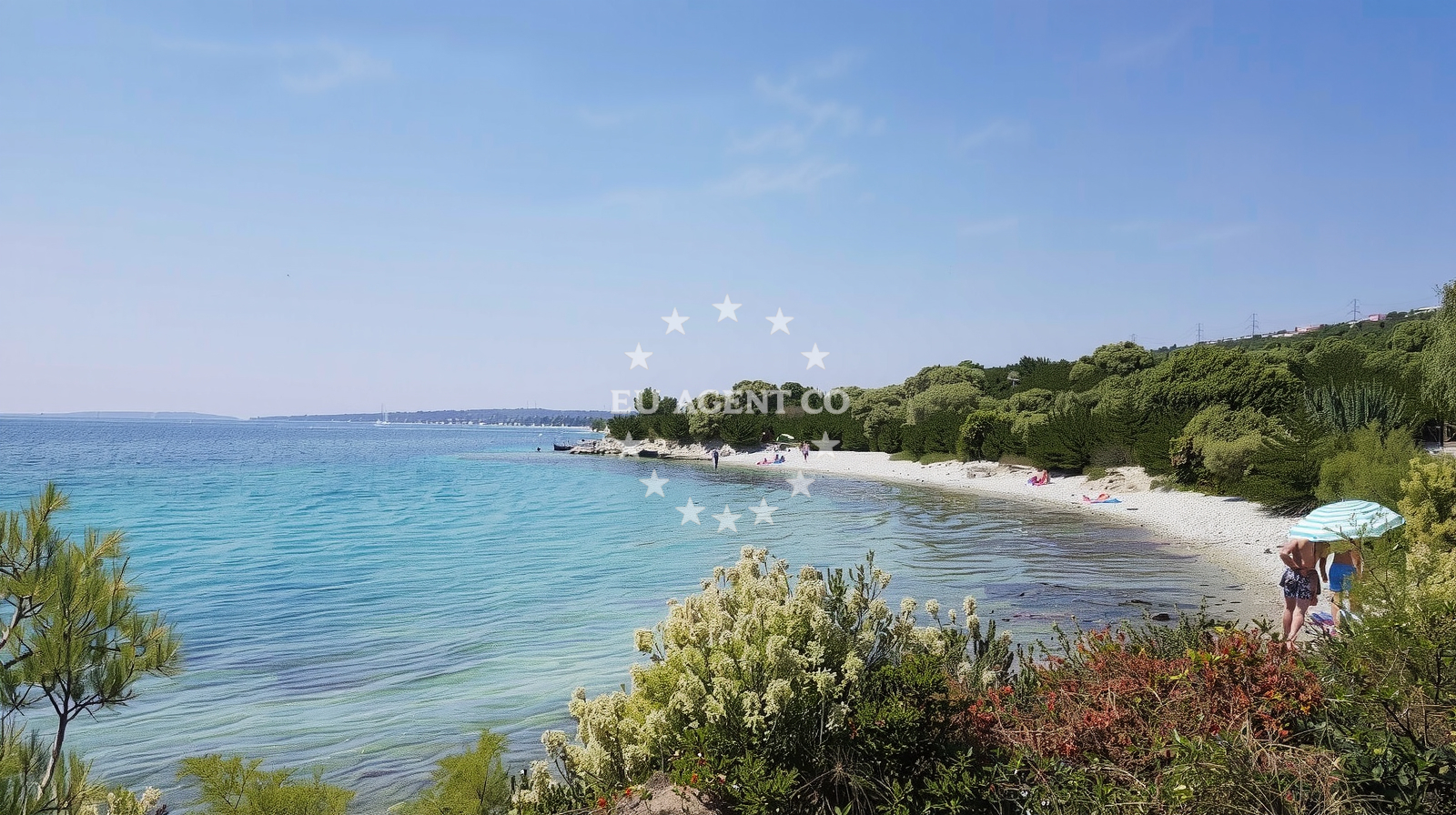 Sea and coastal view of Stork beach in 109 Šimuni, Šimuni