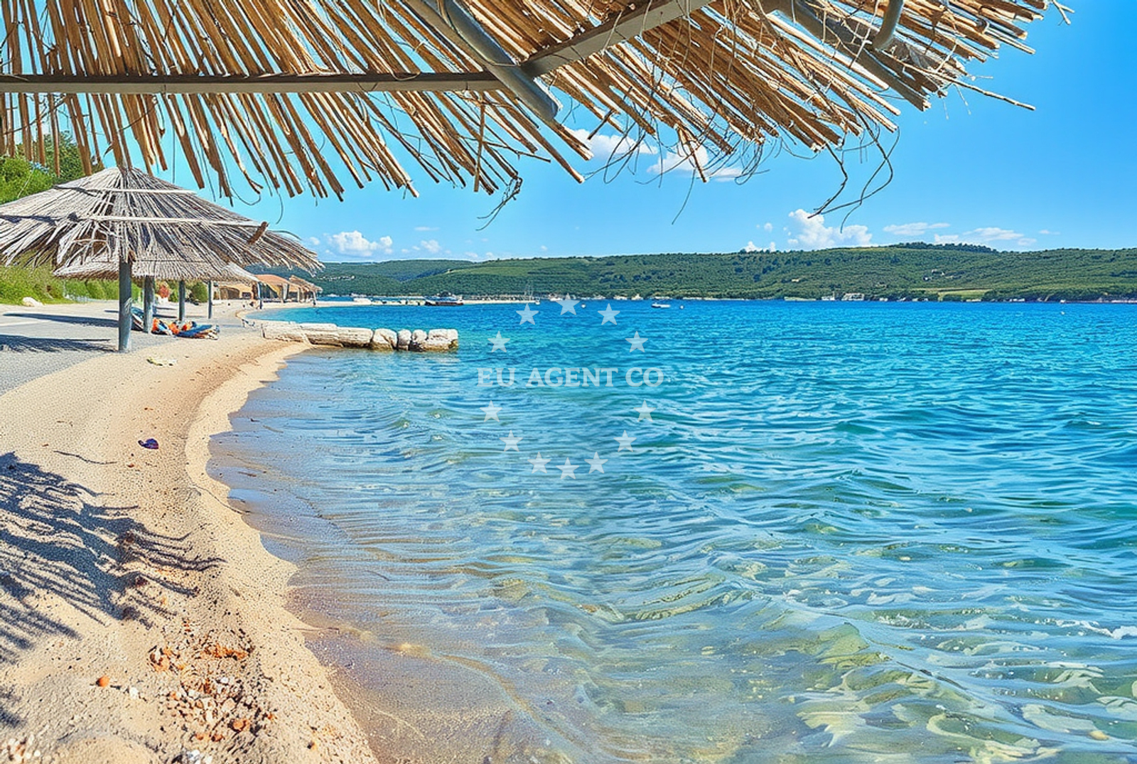 Sea and coastal view of Stošići istok, Rtina Beach in Stošići istok