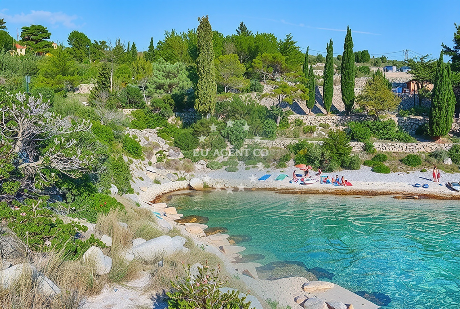 Sea and coastal view of Stračinčica zapad, Vela Luka (Korčula) Beach in Stračinčica zapad