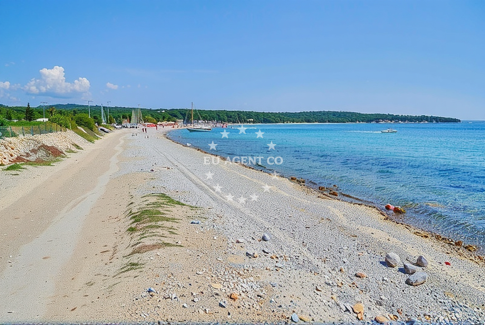 Sea and coastal view of Straško zapad, Novalja (Pag) Beach in Straško zapad
