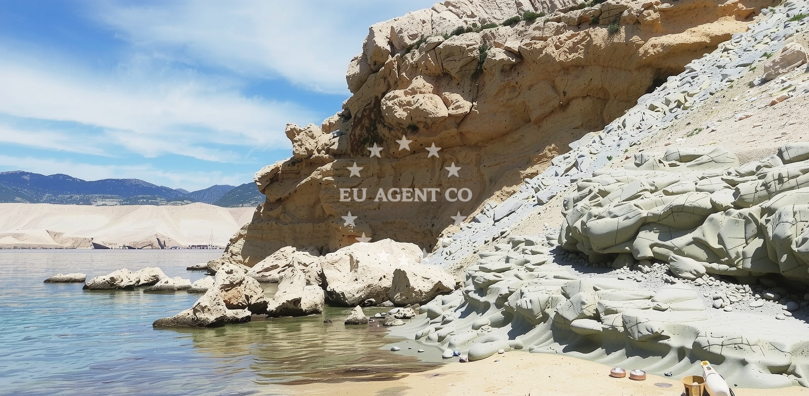Beach facilities and surroundings at Streto beach in Šibenska 23, Pag