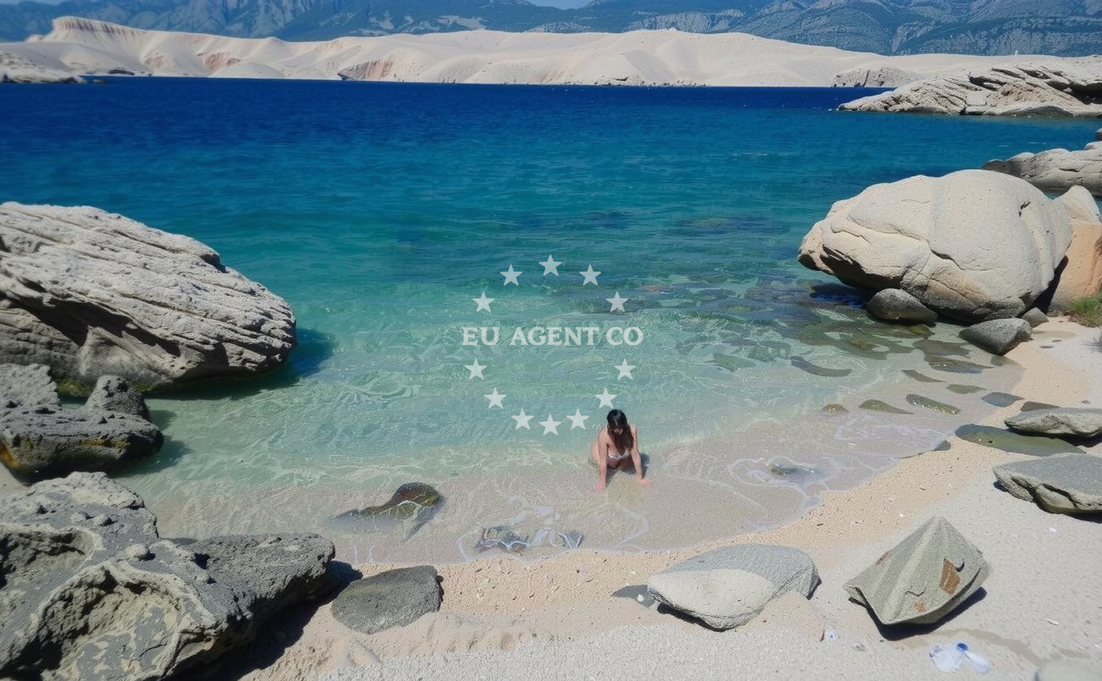 Additional view of Streto beach in Šibenska 23, Pag