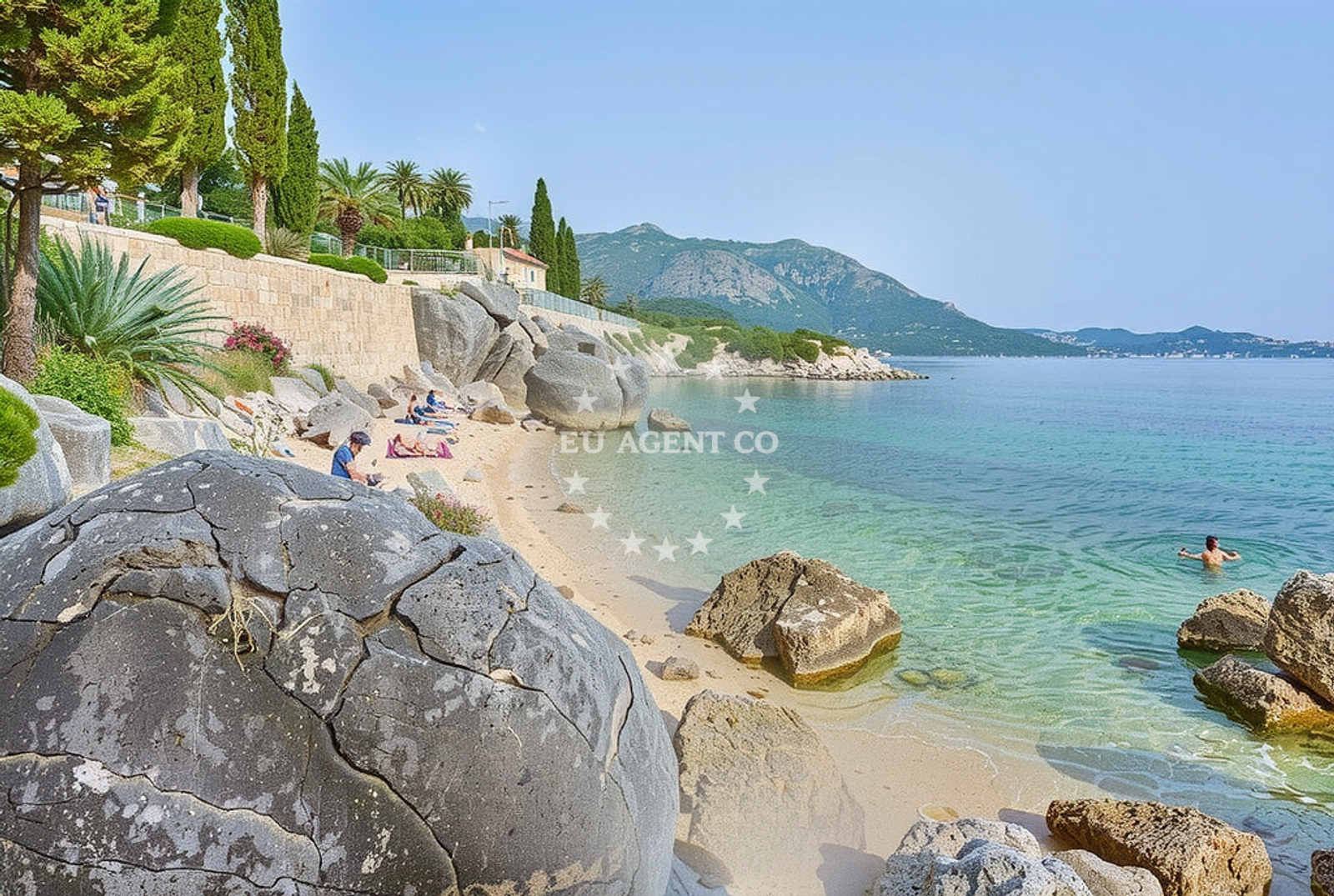 Sea and coastal view of Striježice sredina, Mlini Beach in Striježice sredina