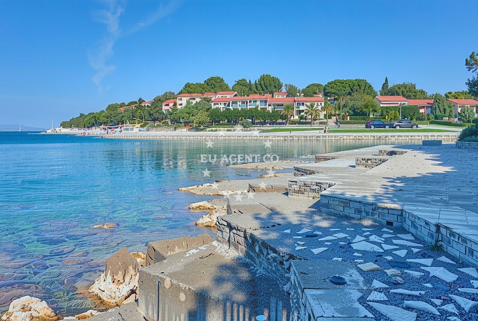 Overview of Studena (dog beach), Vrsar Beach in Studena (plaža za pse)