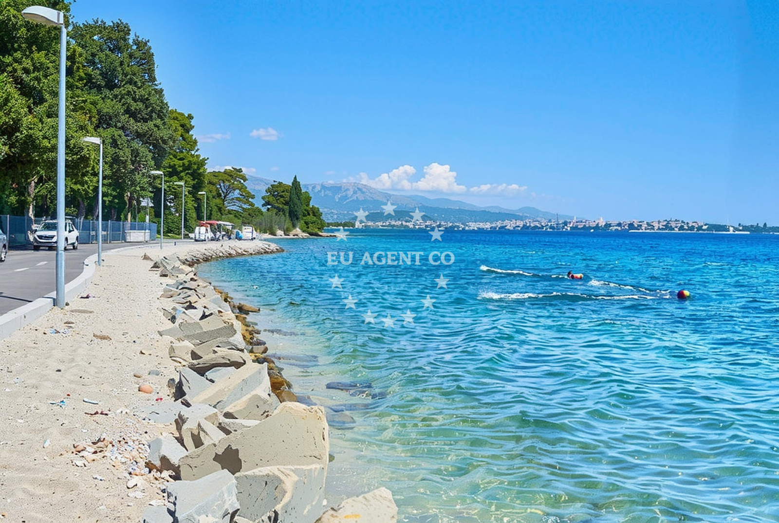 Overview of Stupi (dog beach), Kaštel Kambelovac Beach in Stupi (plaža za pse)