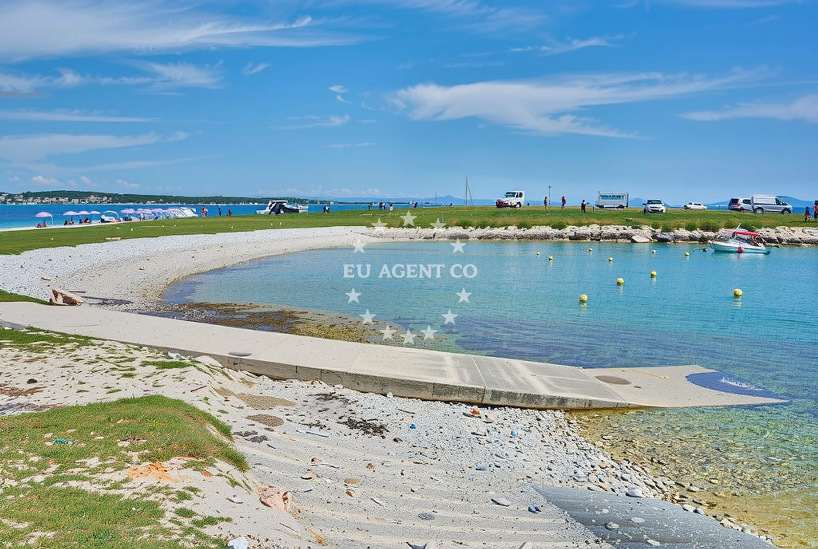 Overview of Stupice (dog beach), Premantura Beach in Stupice (plaža za pse)