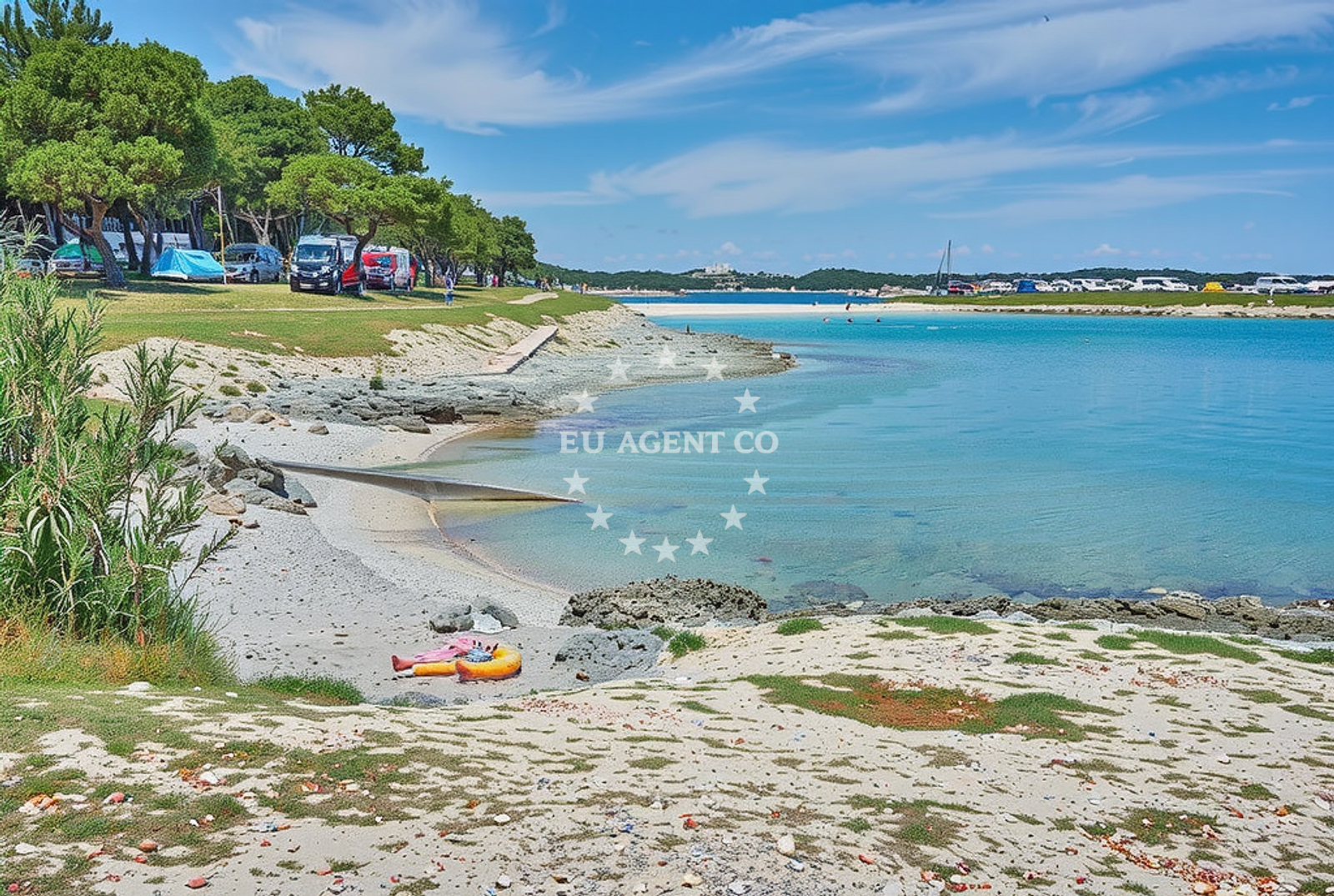 Overview of Stupice jug, Premantura Beach in Stupice jug