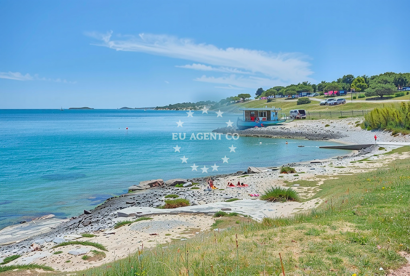 Sea and coastal view of Stupice jug, Premantura Beach in Stupice jug