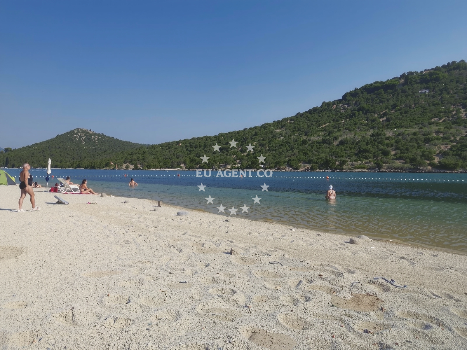 Shoreline and swimming area at Stupin beach in Čeline ll 40, Rogoznica