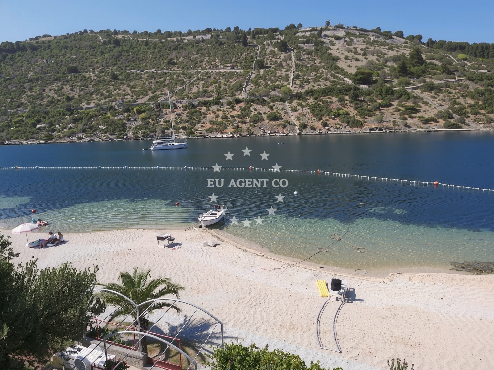 Beach facilities and surroundings at Stupin beach in Čeline ll 40, Rogoznica