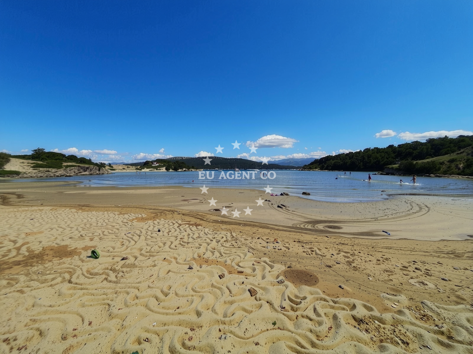 Sea and coastal view of Sturic beach in Lopar 150, Lopar
