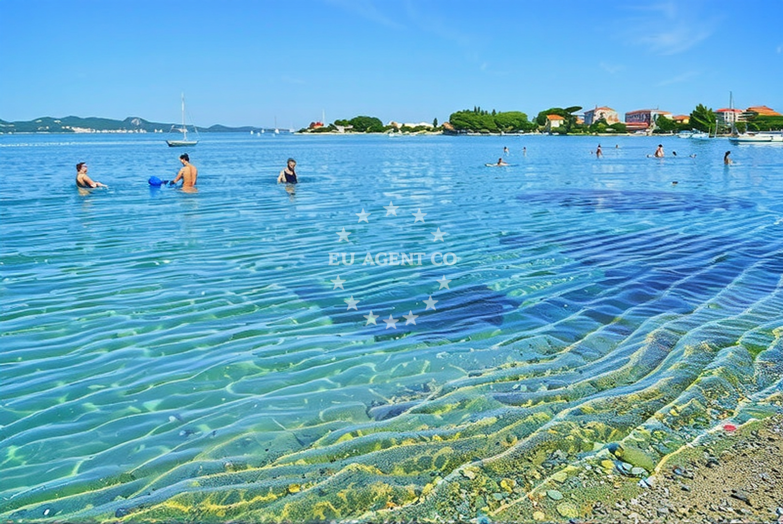 Sea and coastal view of Sukošan: beaches and coves (3) in Sukošan