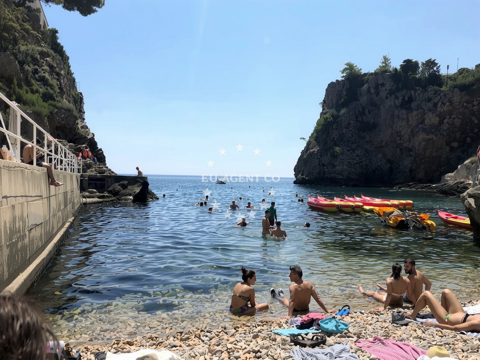 Beach facilities and surroundings at Sulic beach in Ivana Kukuljevića 15a, Dubrovnik