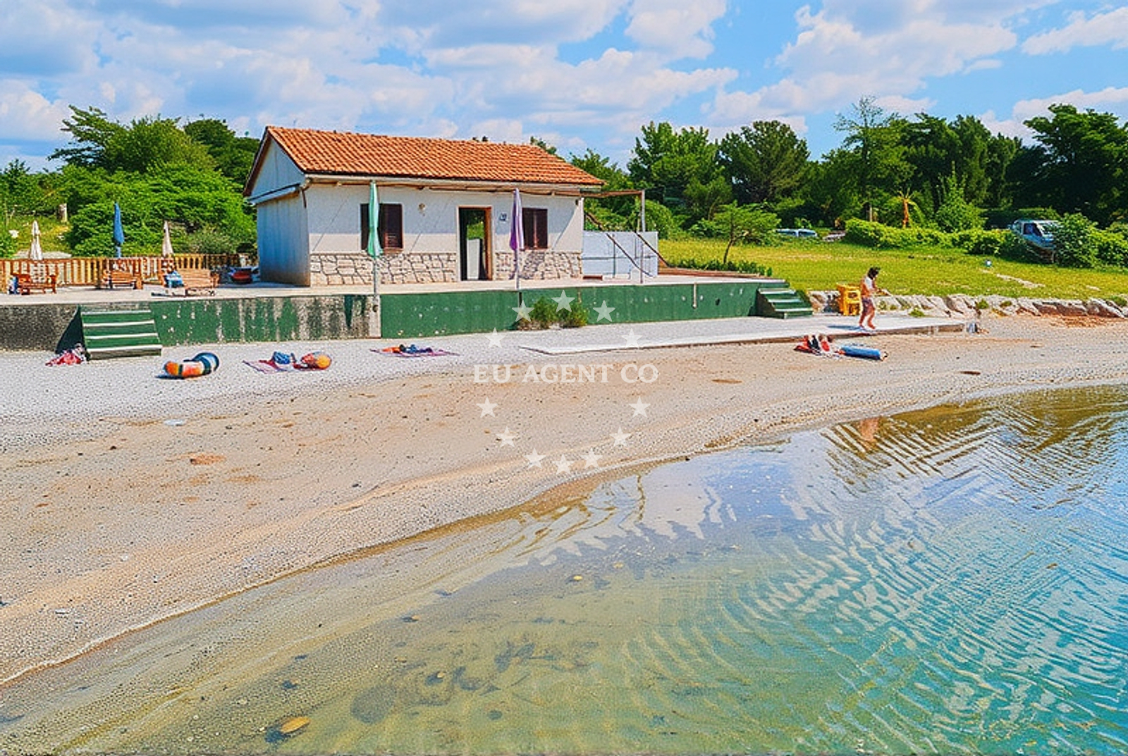 Sea and coastal view of Sulinj 1, Rudine (Krk) Beach in Sulinj 1