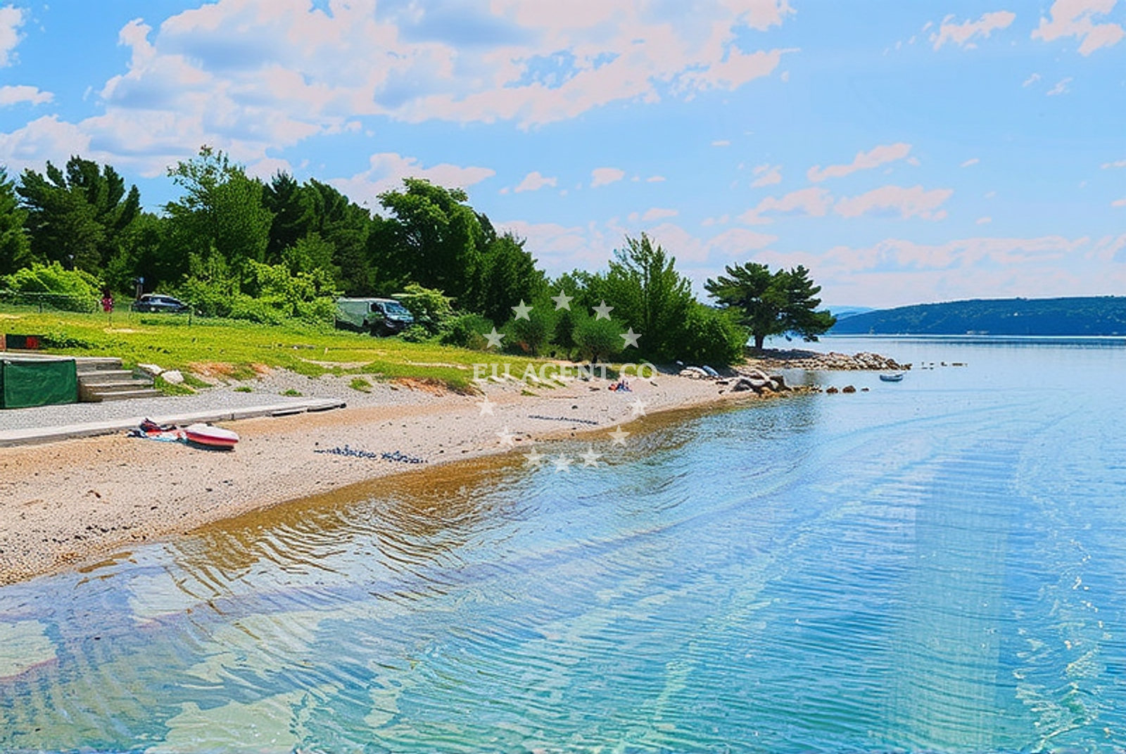 Beach facilities and surroundings at Sulinj 1, Rudine (Krk) Beach in Sulinj 1