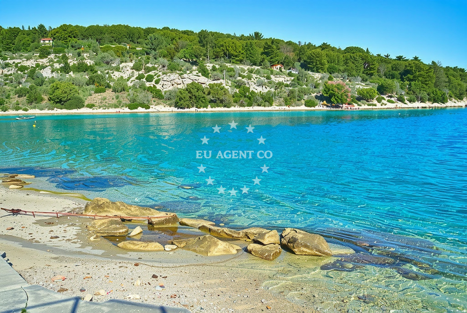 Sea and coastal view of Šumpjivina istok, Nečujam (Šolta) Beach in Šumpjivina istok