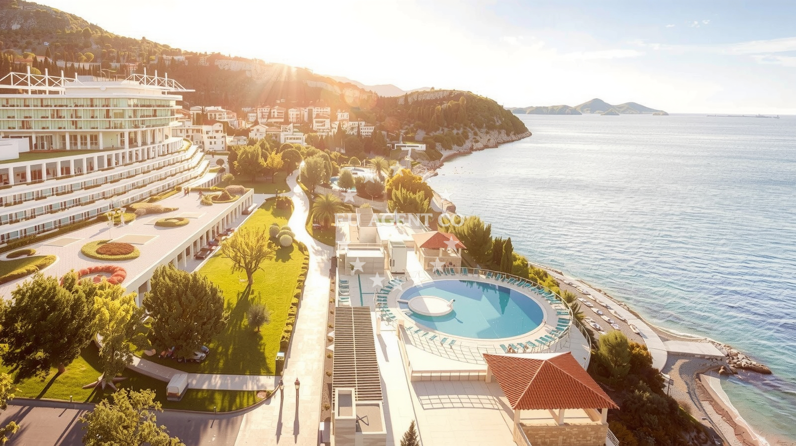 Sea and coastal view of Sun Gardens beach
