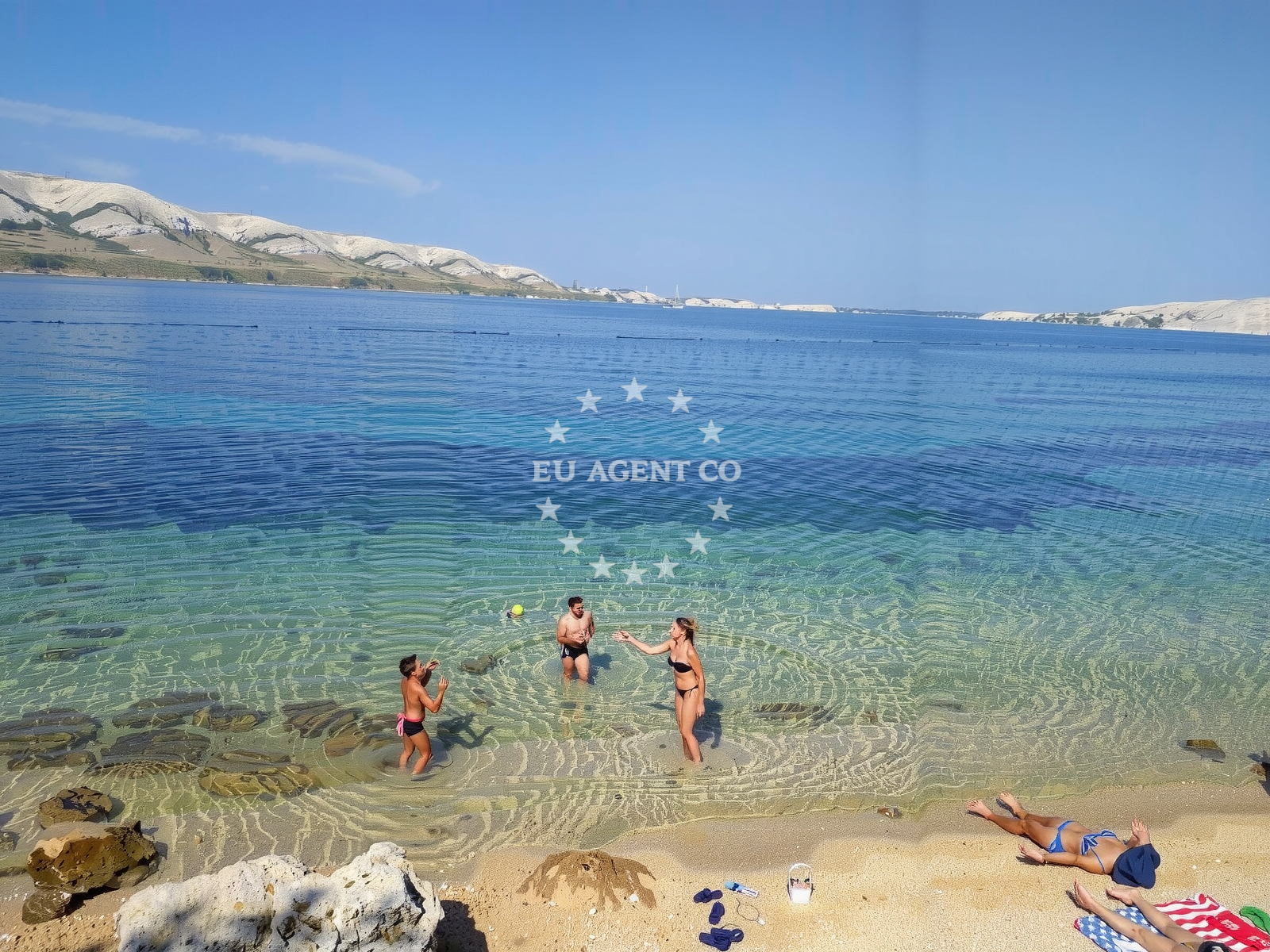 Sea and coastal view of Suncana beach in Metajna 110, Metajna