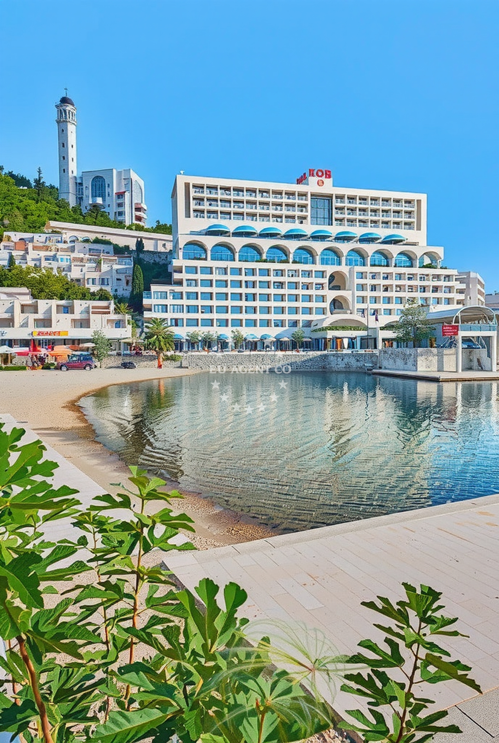 Beach facilities and surroundings at Sunce, Neum Beach in Sunce