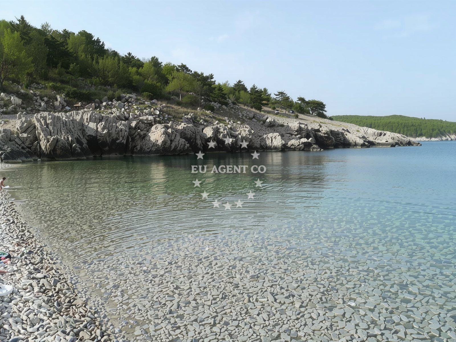 Shoreline and swimming area at Supovica beach in Risika 274,VRBNIK,, Vrbnik
