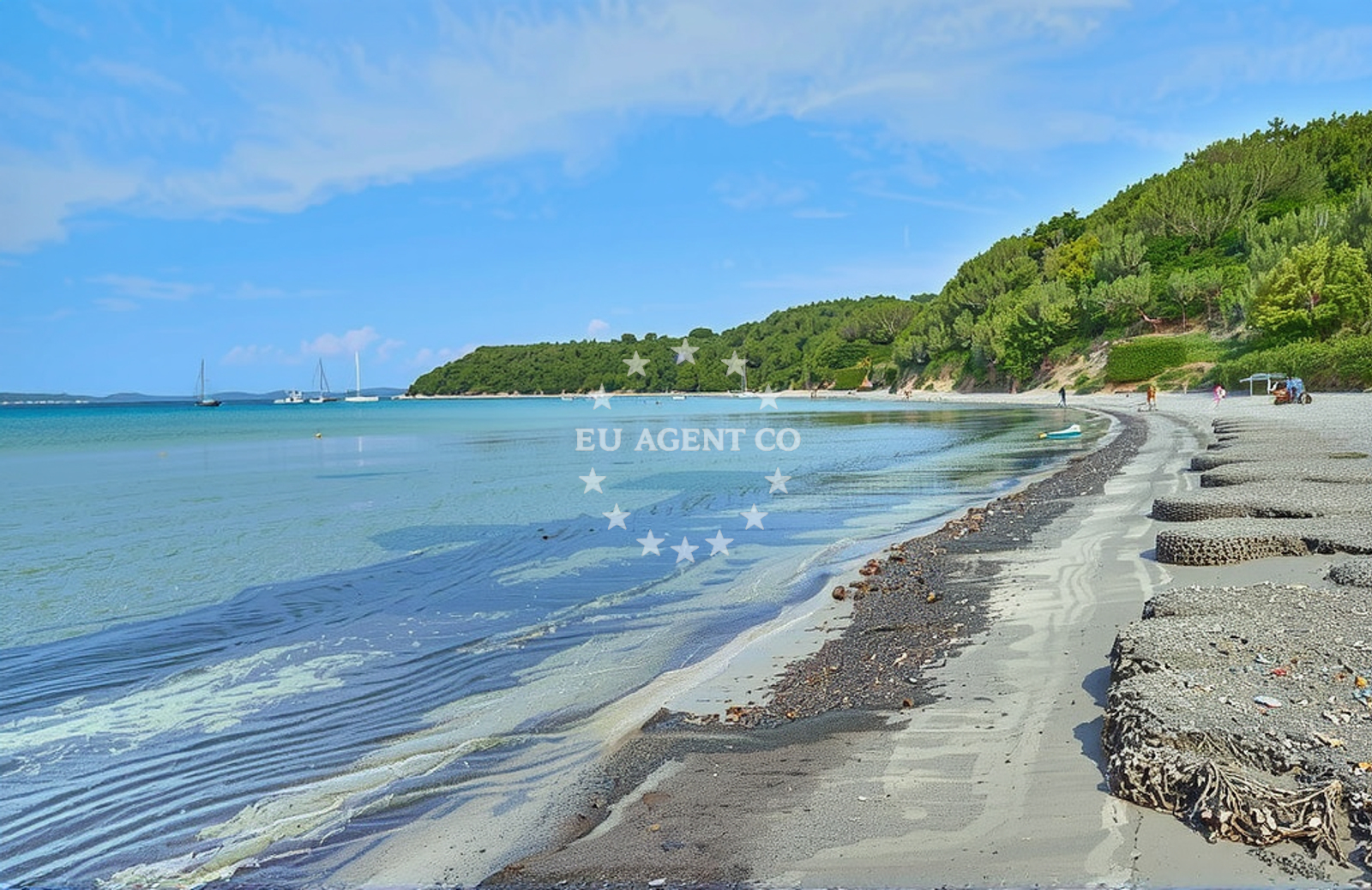 Sea and coastal view of Susak (Susak): beaches and coves (4) in Susak (Susak)