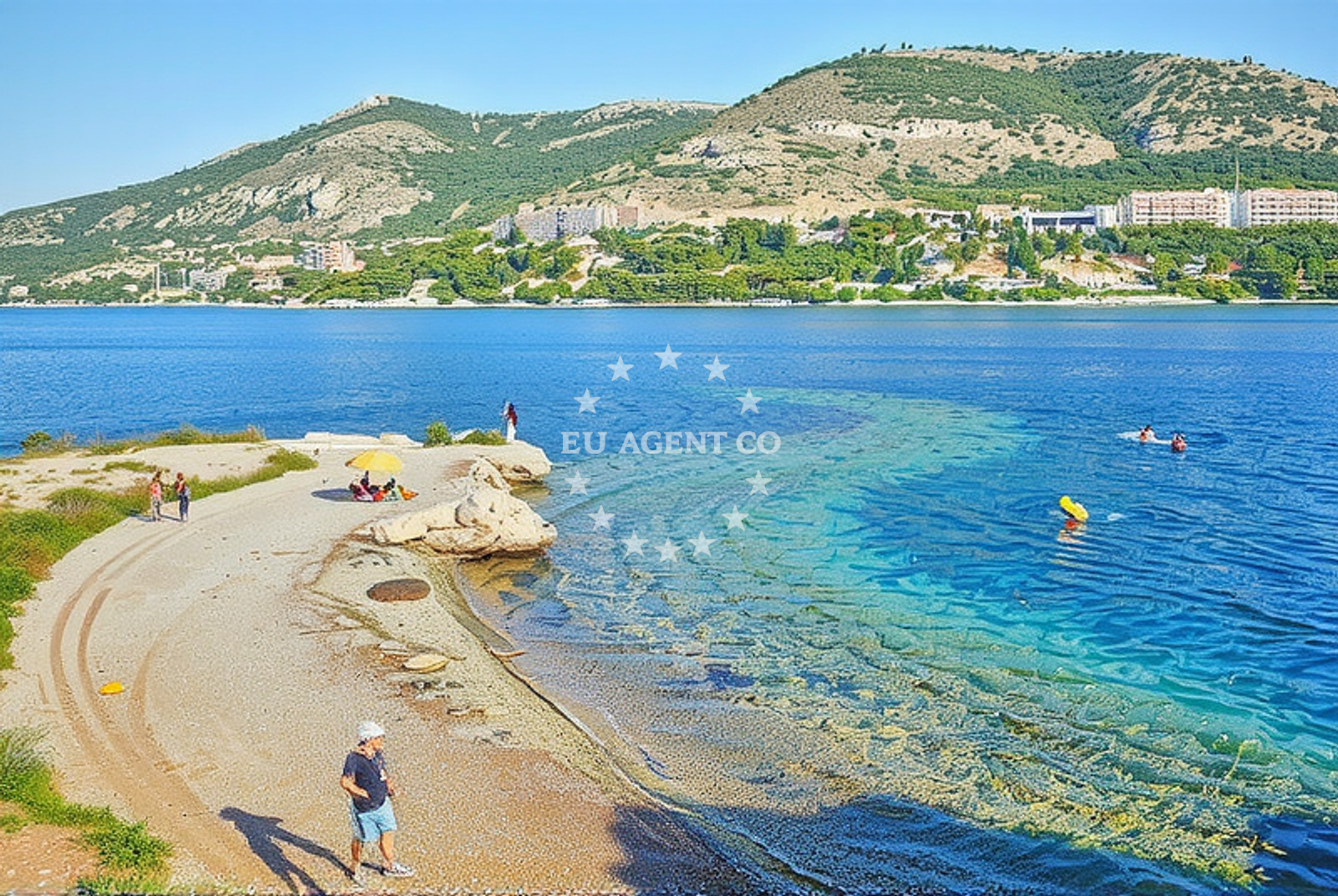 Overview of Sustjepan: beaches and coves in Sustjepan