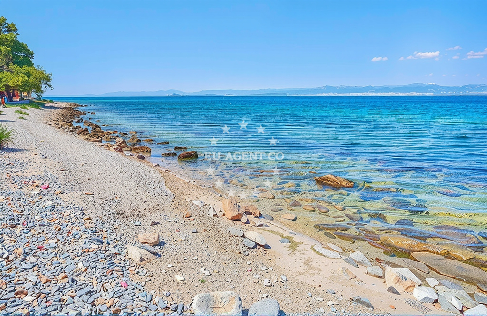 Sea and coastal view of Sutivan istok, Sutivan (Brač) Beach in Sutivan istok