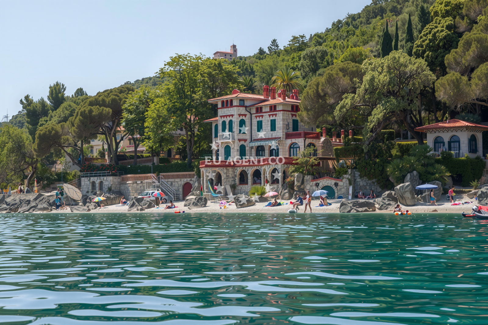 Beach facilities and surroundings at Sv. Ivan beach in Jir 1C, Mošćenice