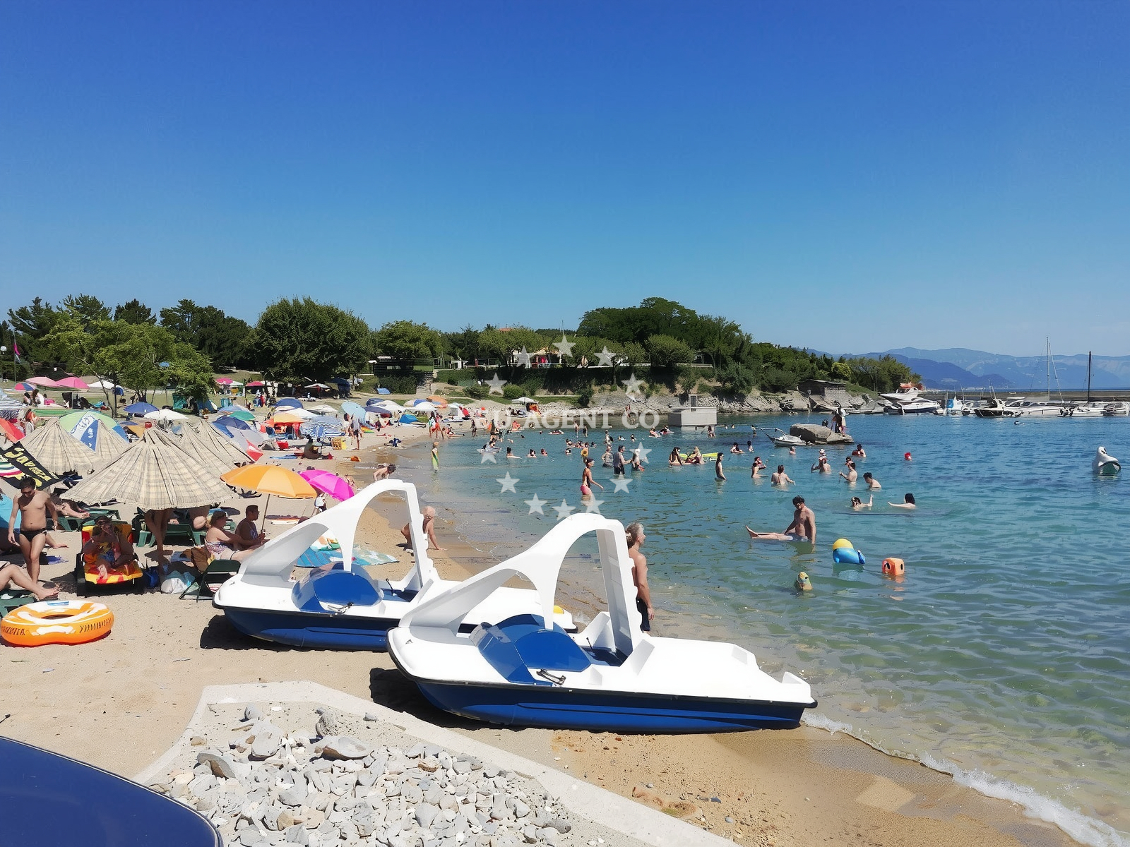Shoreline and swimming area at Sv. Marak beach in 172A Risika, Risika