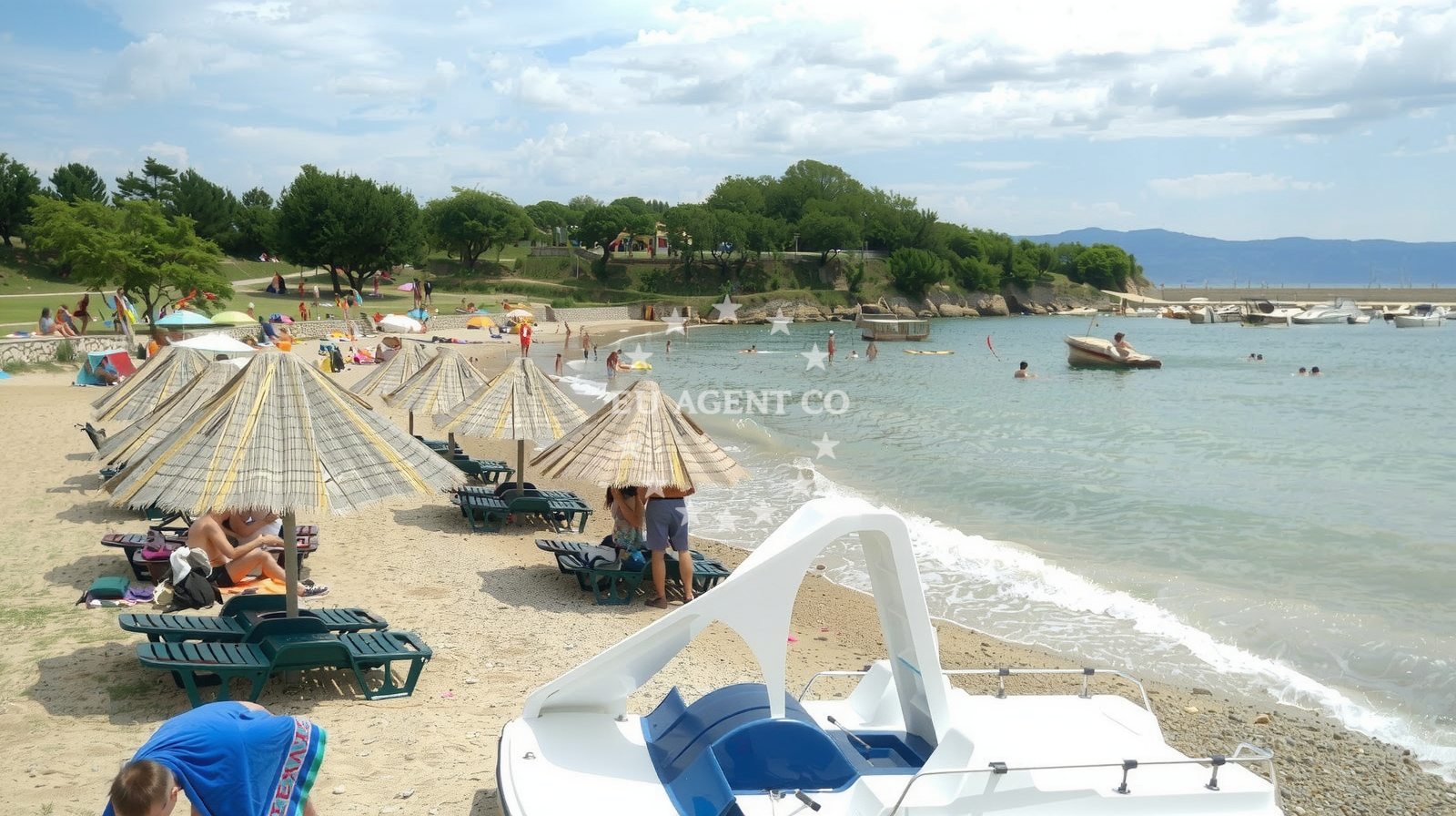 Sea and coastal view of Sv. Marak beach in 172A Risika, Risika