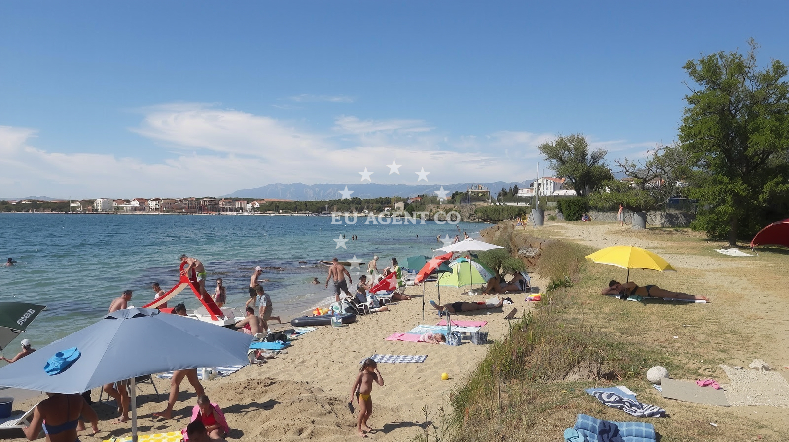 Shoreline and swimming area at Sv. Nicole beach in Ulica Vladimira Nazora 11, Povljana