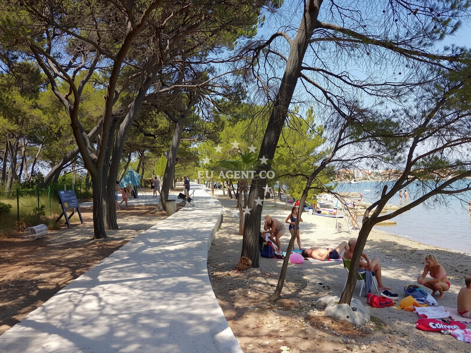 Shoreline and swimming area at Sv. Nikola beach in Žrtava Fašističkog Terora 11, Šibenik
