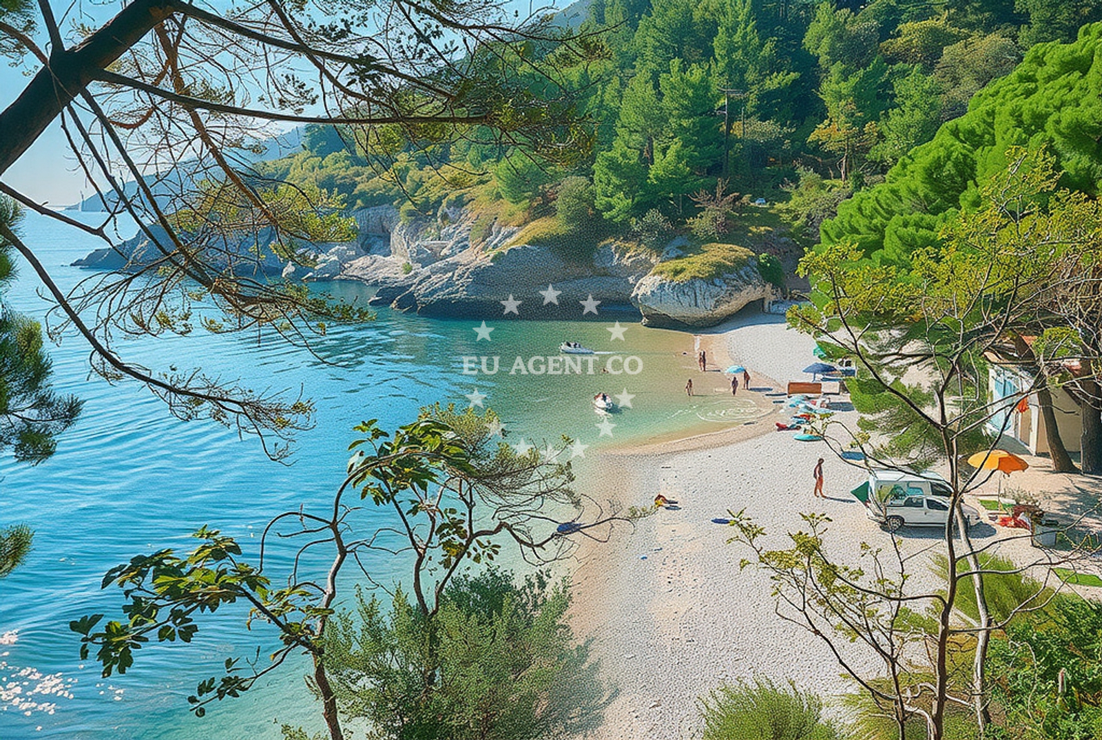 Overview of Sveta Jelena (Mošćenička Draga): beaches and coves in Sveta Jelena (Mošćenička Draga)