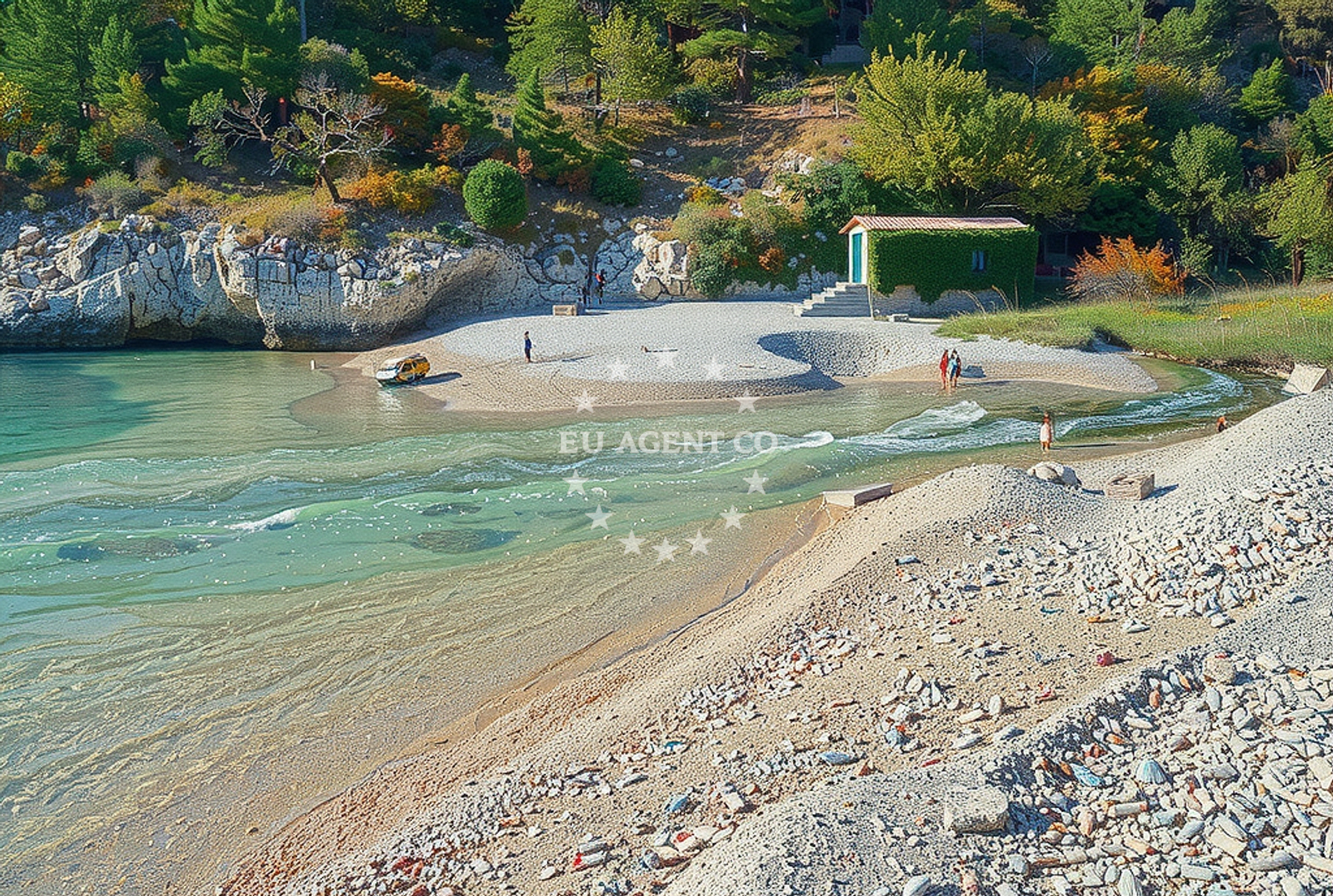 Sea and coastal view of Sveta Jelena (Mošćenička Draga): beaches and coves in Sveta Jelena (Mošćenička Draga)