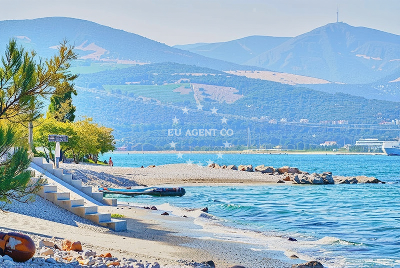 Shoreline and swimming area at Sveta Mare istok, Slatine (Čiovo) Beach in Sveta Mare istok