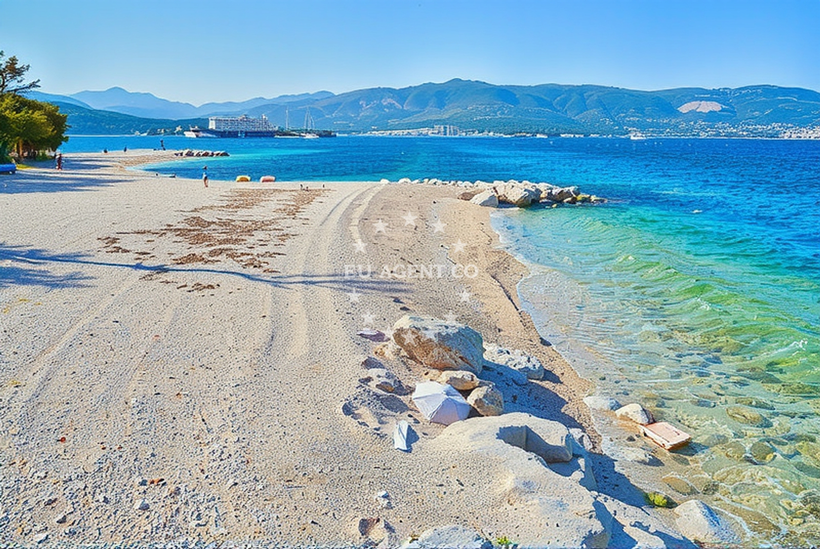 Sea and coastal view of Sveta Mare istok, Slatine (Čiovo) Beach in Sveta Mare istok
