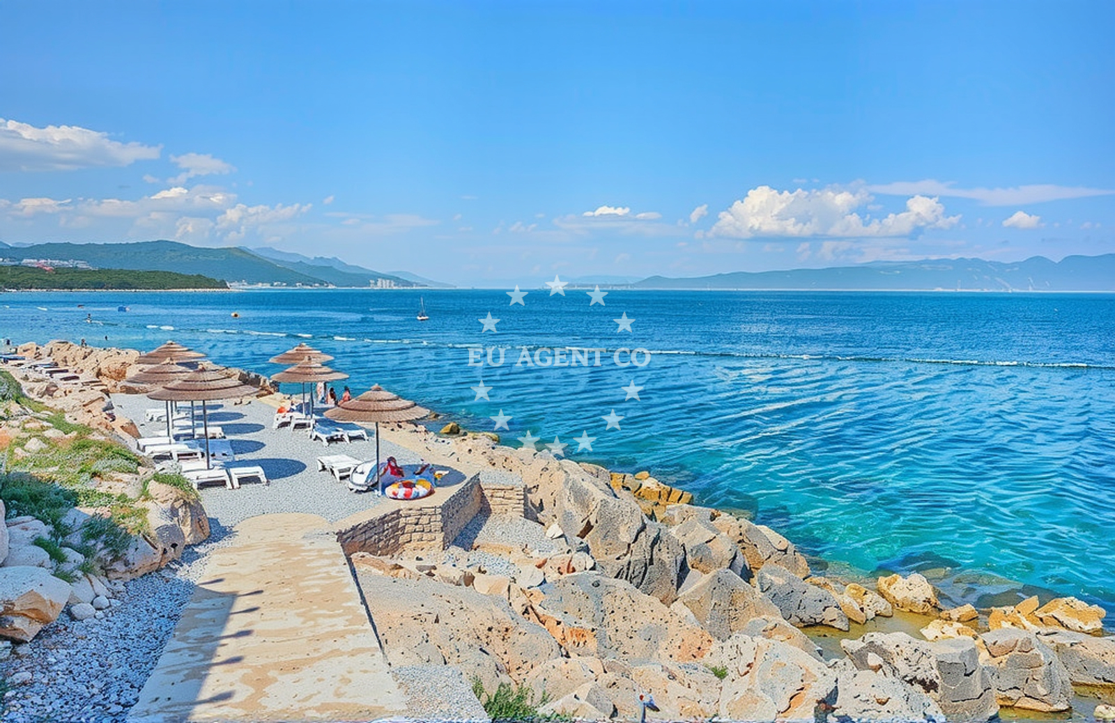 Shoreline and swimming area at Sveta Marina: beaches and coves (5) in Sveta Marina
