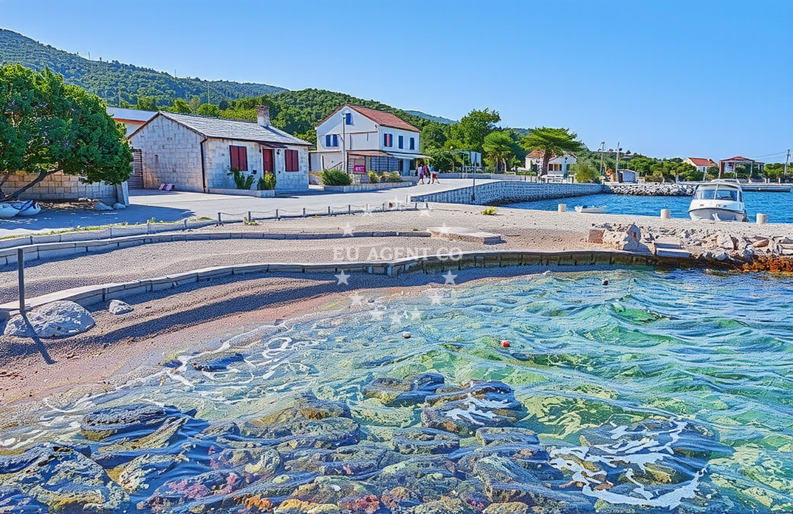 Sea and coastal view of Sveta Terezija, Pupnat (Korčula) Beach in Sveta Terezija